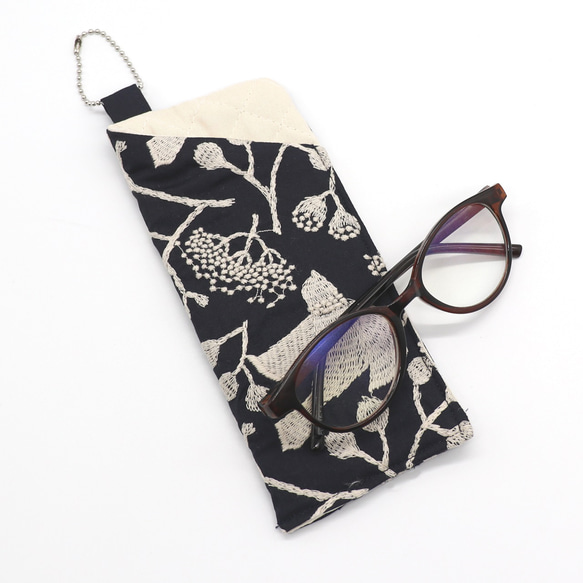 めがねケース 点と線模様製作所【bird garden(ネイビー)】 メガネ