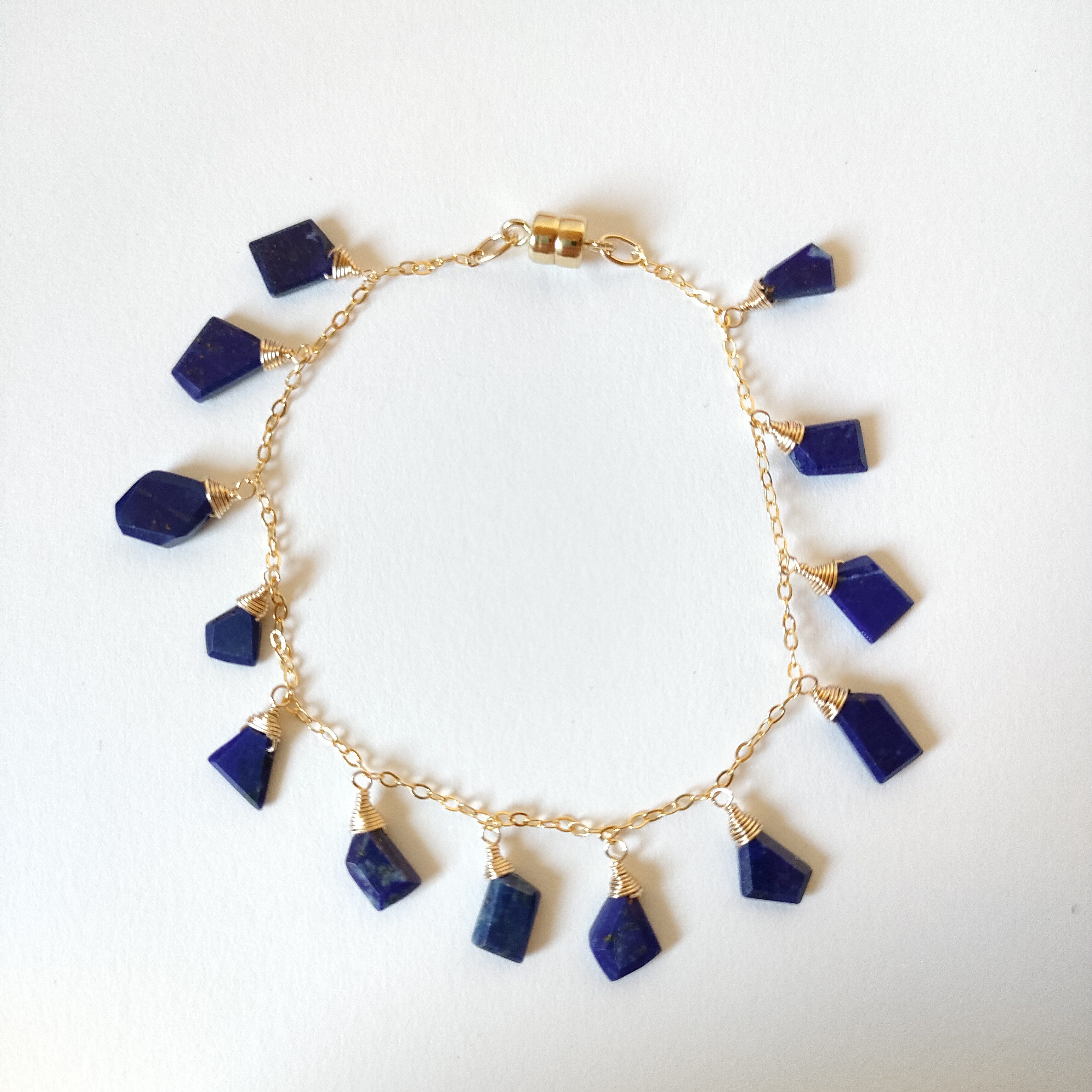 ラピスラズリ マグネット式 14kgfブレスレット