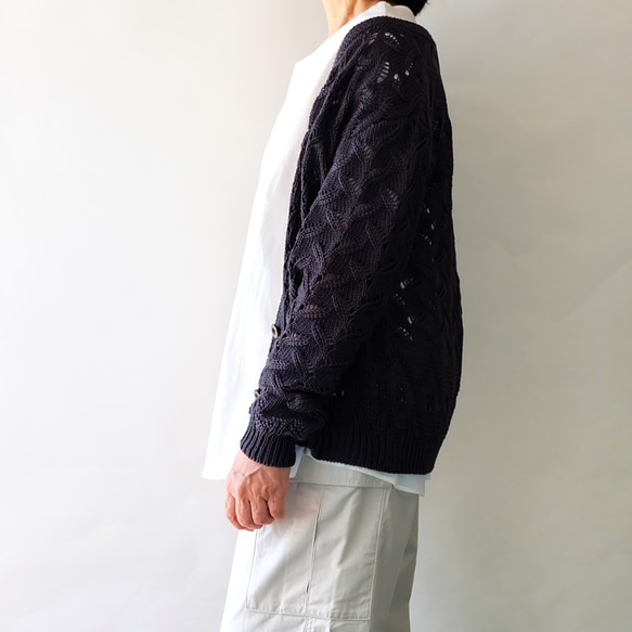 春秋コットンカーディガン 4枚目の画像