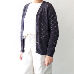 春秋コットンカーディガン 2枚目の画像