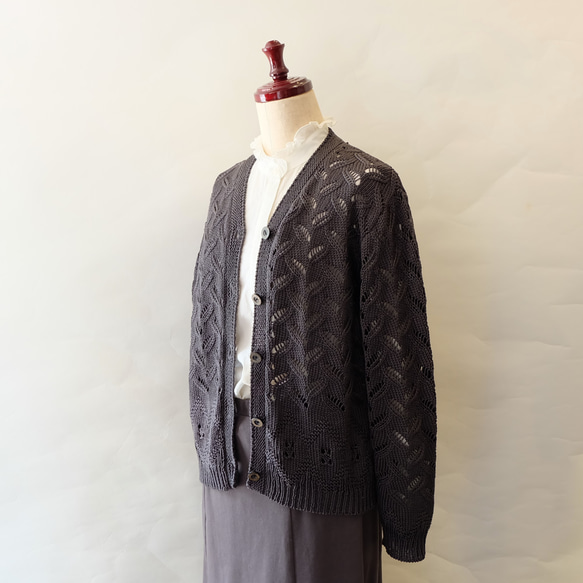 春秋コットンカーディガン 5枚目の画像