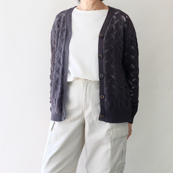 春秋コットンカーディガン 3枚目の画像