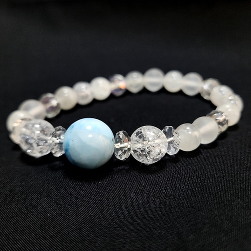 まゆ様♥️ラリマー＆クィーンコンクシェル桜型・ホワイト