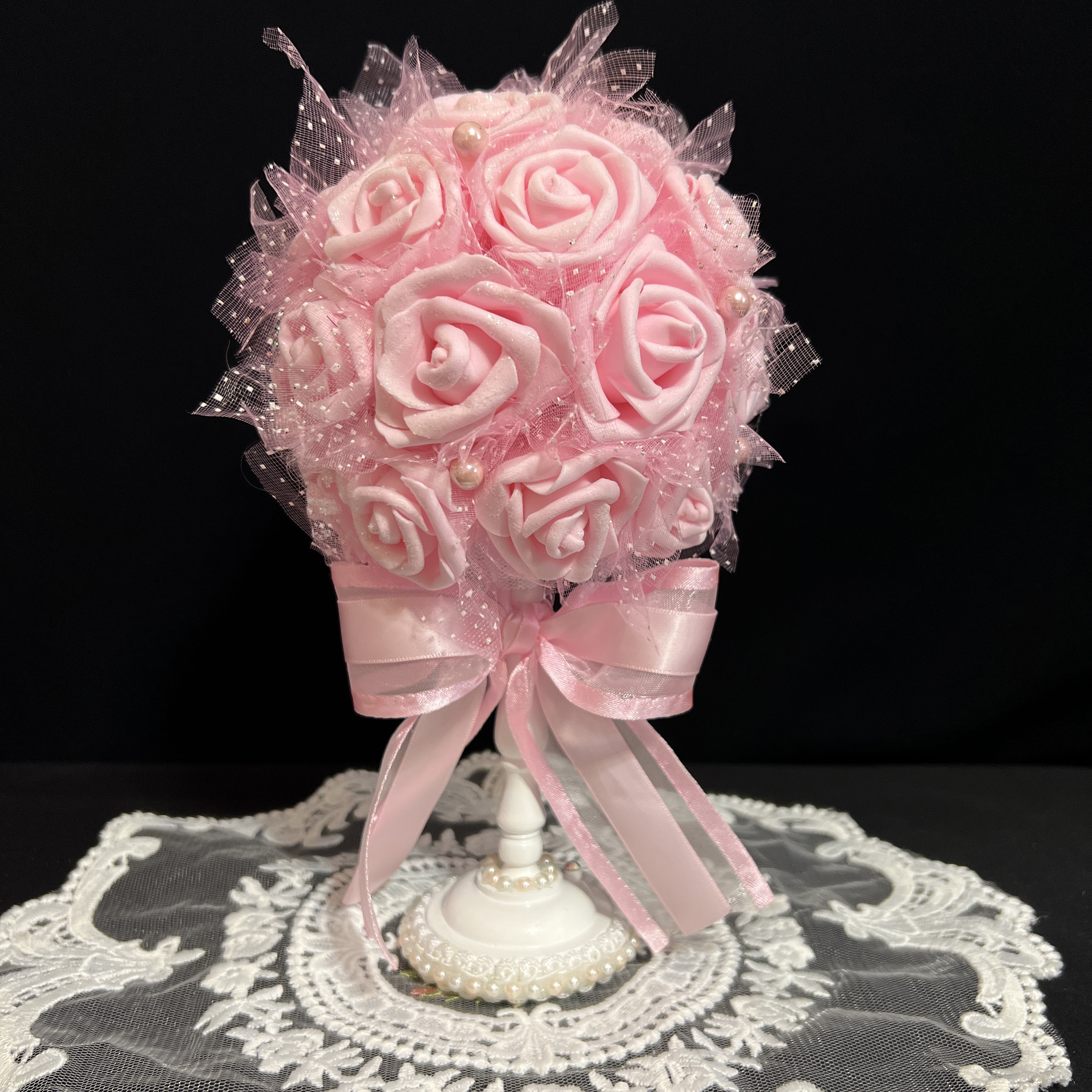 薔薇　バラ　ローズ　ブーケ　間接照明　スタンドライト　ランプ　　フラワーライト