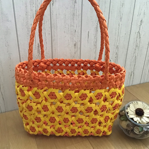 ☆花車編み☆オレンジ〜なカゴバック かごバッグ BON'S STUDIO 通販