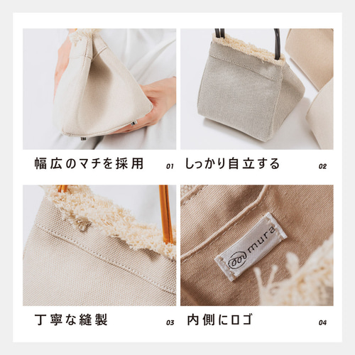 かわいさ主役級❤上品 キャンバス ミニ キューブバッグ 【送料