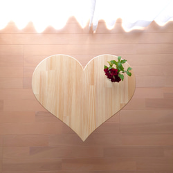 ハート型 ミニ テーブル 花台 可愛い かわいい 木工 家具 木テーブル