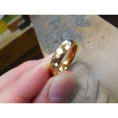 純金 リング 指輪 手作り 鍛造 オーダーメイド 24k 24金 k24 平