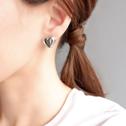 エナメル ハートピアス SESHA ローズ×ゴールド ゴールド]シンプルハートピアス – CENE