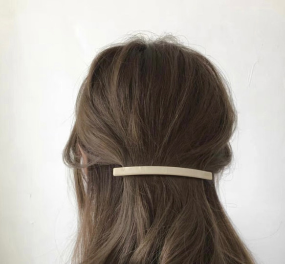 再入荷 大きめ バレッタ ヘアアレンジ シンプル オシャレ 大人可愛い 5枚目の画像