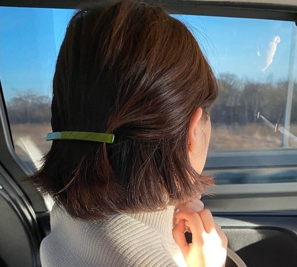 再入荷 大きめ バレッタ ヘアアレンジ シンプル オシャレ 大人可愛い 6枚目の画像