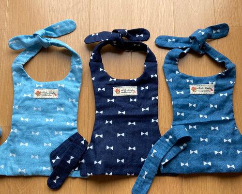 未使用品 エプロン リバーシブル ガーゼ生地 ドット柄 【公式通販】