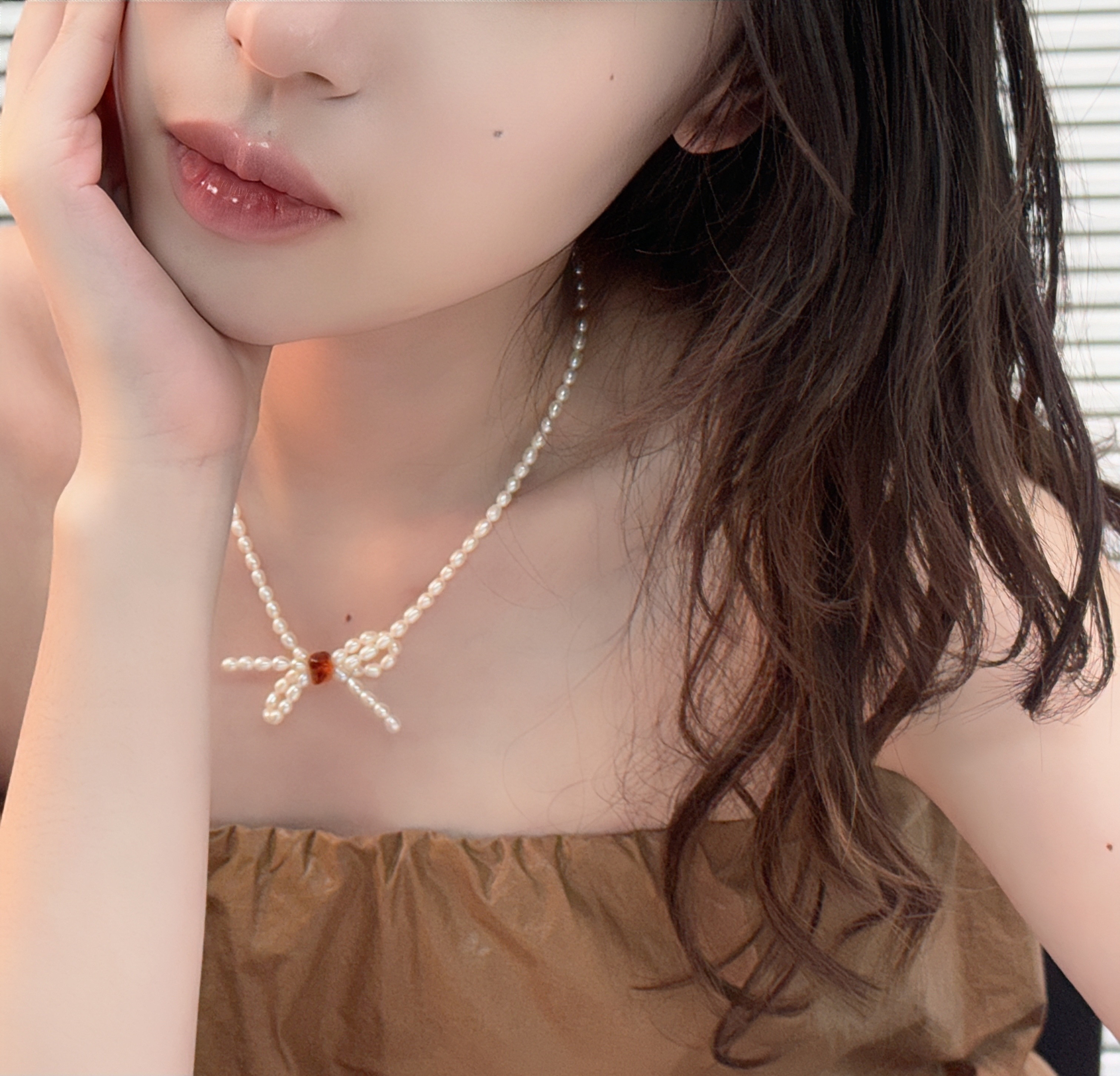 天然真珠 天然石 可愛いネックレス