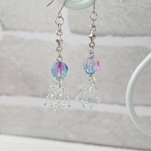 送料無料【ミニくらげ風】海月/くらげ/クラゲ/ブルー/青/blue/かわいい