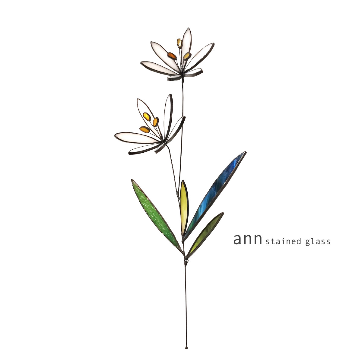 ステンドグラス　ユリ240529-W