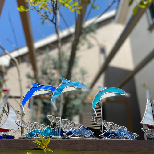 イルカステンドグラス 立体・オブジェ EPOCH MAKING 通販 17784025