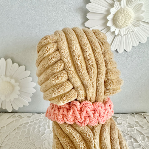 ぽこぽこ編みチョーカー♡カラフル10色♡お名前も入れられます♡飼い主