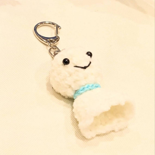 てるてる坊主のキーホルダー/ストラップ あみぐるみ てるてる坊主のキーホルダー/ストラップ あみぐるみ