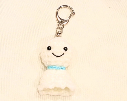 てるてる坊主のキーホルダー／ストラップ あみぐるみ matsukomade 通販