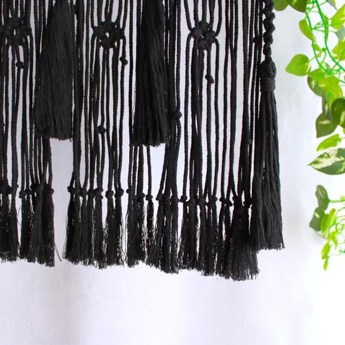 H2 マクラメカフェカーテン・のれん マクラメタペストリー カーテン