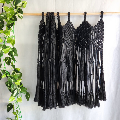 H2 マクラメカフェカーテン・のれん マクラメタペストリー カーテン