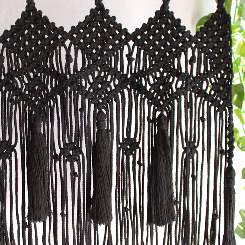 H2 マクラメカフェカーテン・のれん マクラメタペストリー カーテン