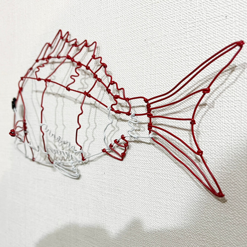nicori様作品】ワイヤーアート 真鯛 釣り アート インテリア 壁掛け