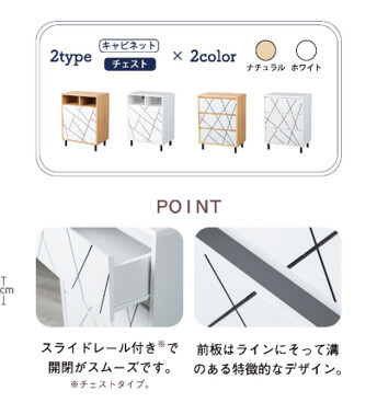 キャビネット チェスト　棚　 収納　リビング 幾何学模様でお部屋にアクセントを 【LBZ-SD-12154493】