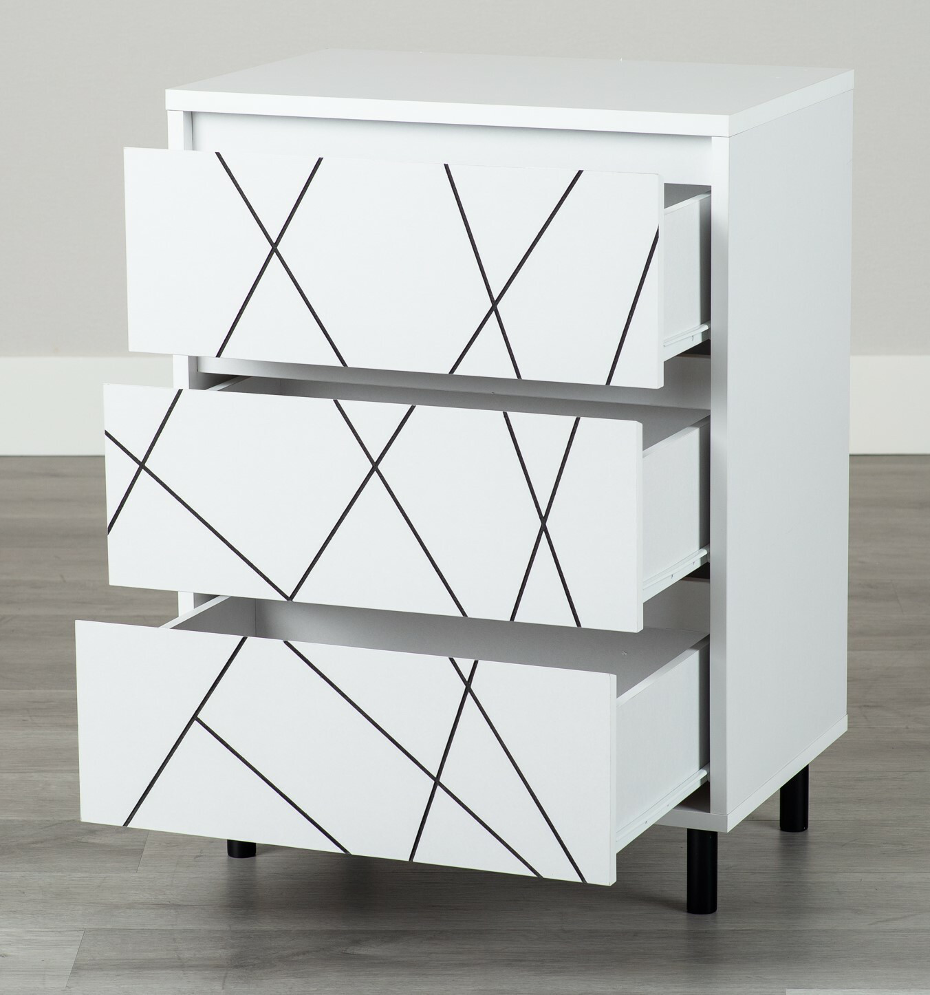 キャビネット チェスト　棚　 収納　リビング 幾何学模様でお部屋にアクセントを 【LBZ-SD-12154493】