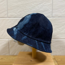 ワンウォッシュデニム☆62cm☆岡山デニム☆中肉厚11oz☆バケットハット