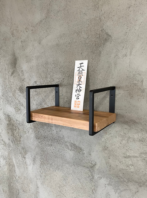 数量限定 神棚 KD-ILS お札立て 無垢材 アイアン シンプル / 神具 仏具