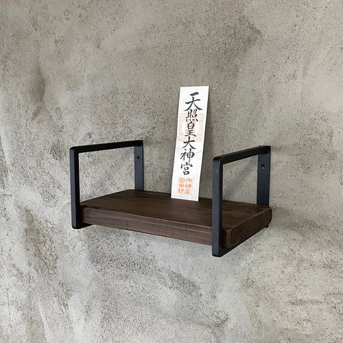 数量限定 神棚 KD-ILS お札立て 無垢材 アイアン シンプル / 神具 仏具  