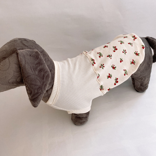 完成品】犬服 ハンドメイド DMサイズミニチュアダックス 切り替え