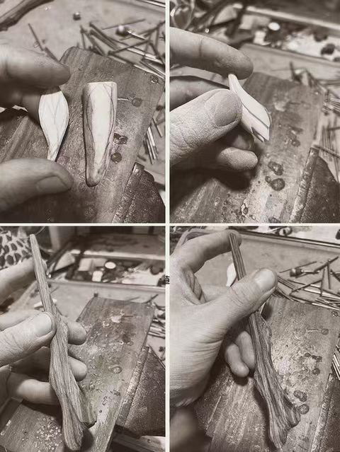 ハンドメイド かんざし 手作り 夢の中の花 木簪 黄檀 鹿の角 マジェステ 和装髪飾り ヘアアクセサリー 誕生日 記念日