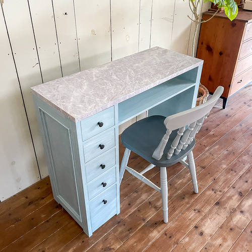 人工大理石　ネイルデスク　オーダーメイド家具 ゴージャス 家具・インテリア 人工大理石 ネイルデスク オーダーメイド家具