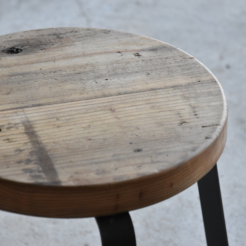 ◾️mixt model 古材/三角スツール H400×W450×D450 椅子（チェアー