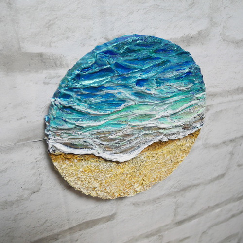 油絵 油彩 油彩画 絵 絵画 円形【ハートの海】 油絵 油彩 油彩画 絵 絵画 円形【ハートの海】 送料無料 通販