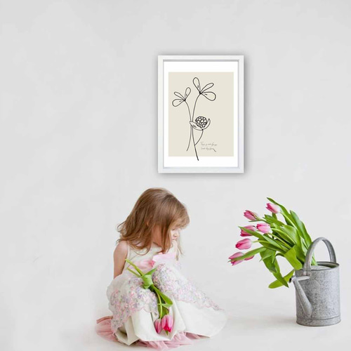 たのしく咲く花 イラスト ポスター A4 A3 A2 A1 アート アートポスター