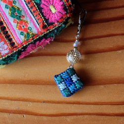 Kogin刺繡吊墜☺︎彩色奇異果[Kogin刺繡☺︎刺繡] 第4張的照片