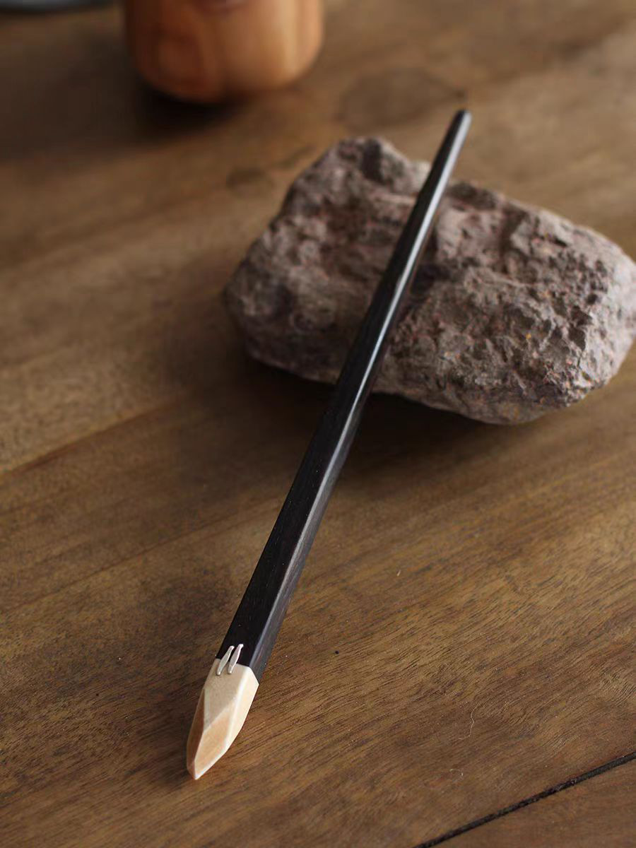 ハンドメイド かんざし 手作り 千机 木簪 紫檀 鹿の角 マジェステ 和装髪飾り ヘアアクセサリー 誕生日 記念日