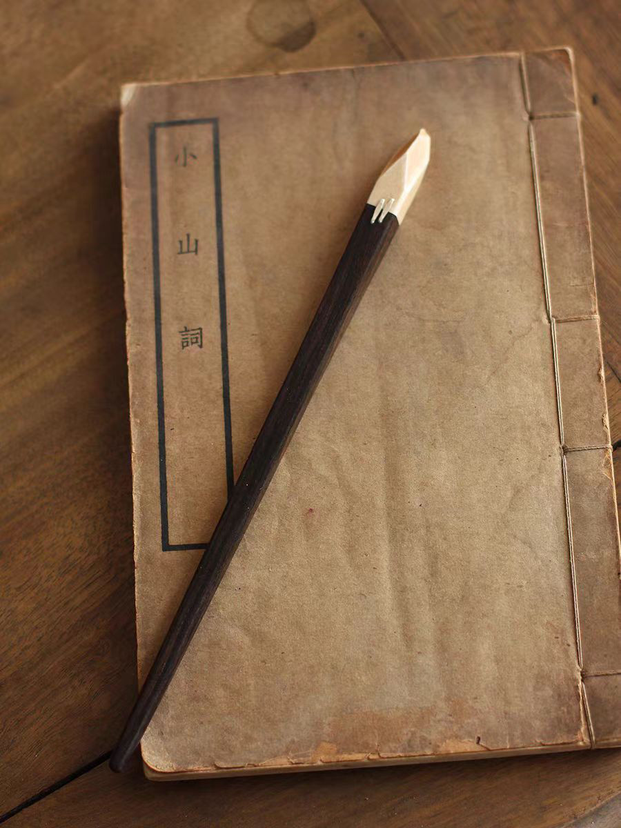 ハンドメイド かんざし 手作り 千机 木簪 紫檀 鹿の角 マジェステ 和装髪飾り ヘアアクセサリー 誕生日 記念日