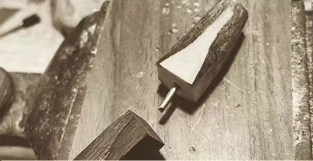 ハンドメイド かんざし 手作り 千机 木簪 紫檀 鹿の角 マジェステ 和装髪飾り ヘアアクセサリー 誕生日 記念日