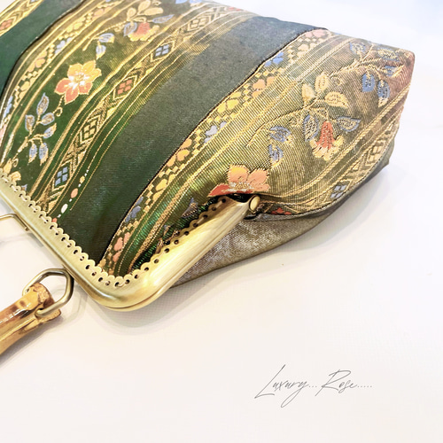 即納！1点限定物！2種の格高い新品西陣織帯地でパッチワーク人気の  