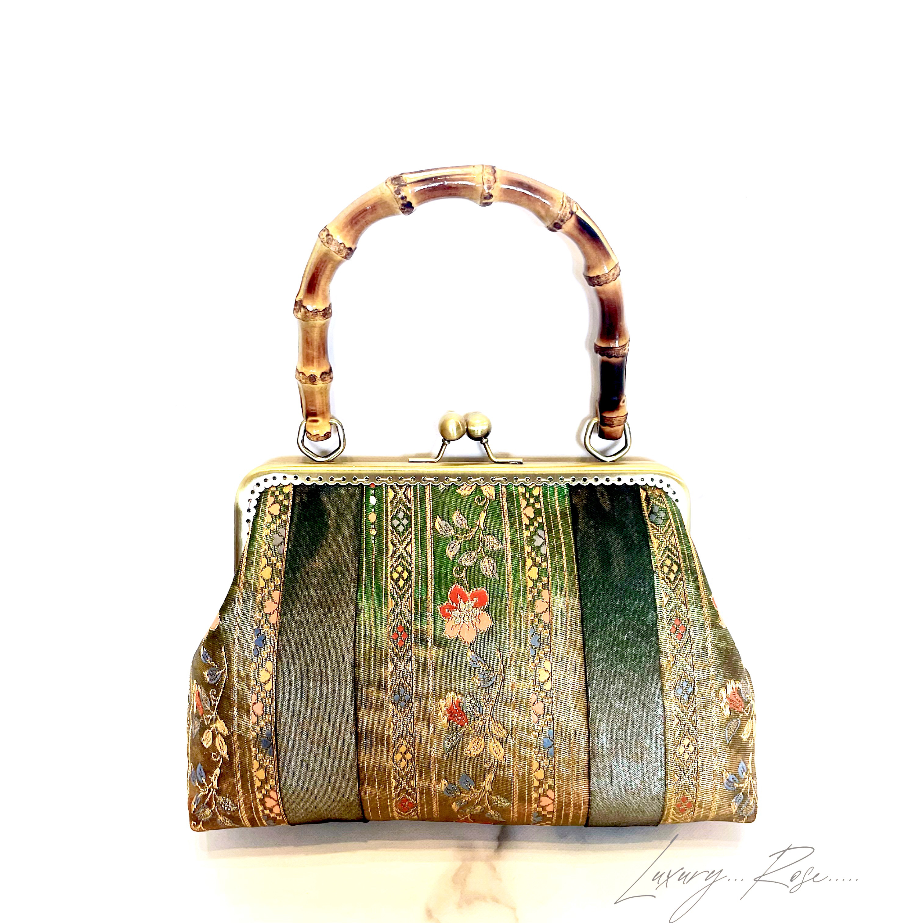 即納！1点限定物！2種の格高い新品西陣織帯地でパッチワーク人気の  