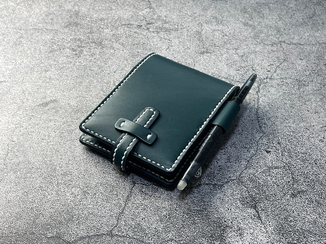 メモ帳カバー エルメス レザー グレー系 メモ帳付き HERMES