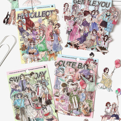 371コラージュ シール 素材 コレクション 海外 4種セット シール