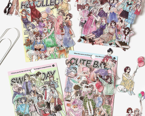 371コラージュ シール 素材 コレクション 海外 4種セット シール