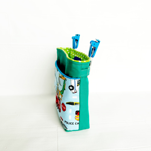 はたらく車 移動ポケット！フタなし⭐︎ダブルポケット⭐︎まち