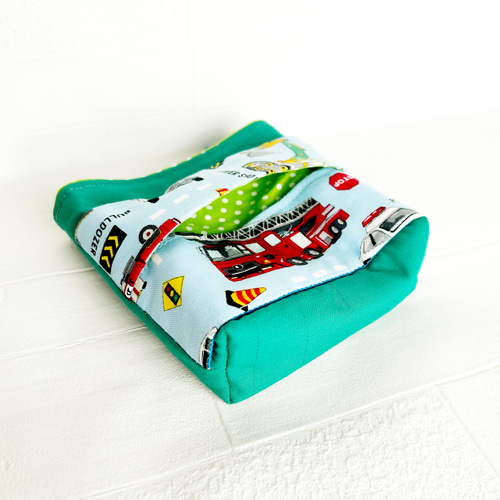 はたらく車 移動ポケット！フタなし⭐︎ダブルポケット⭐︎まち