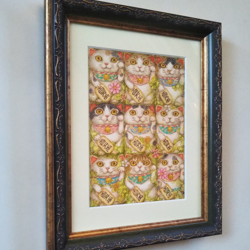 ✻販売済み【原画】『9匹で福を招く』 絵画 D.アラキ 通販